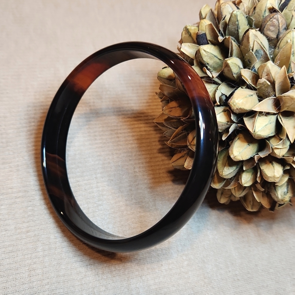 Brown Agate Bengle Bracelet